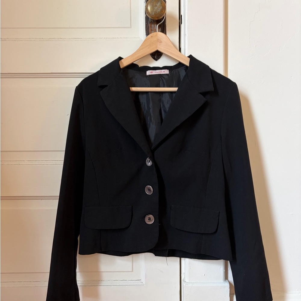 Vintage Black Women's Blazer | office siren | dark academia | art girl